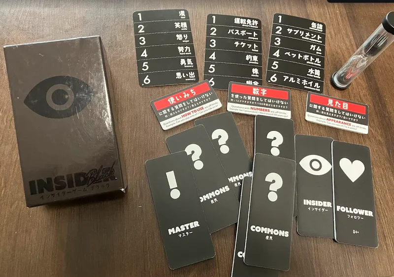 インサイダーゲーム ブラック - 4〜8人で遊べるボードゲーム